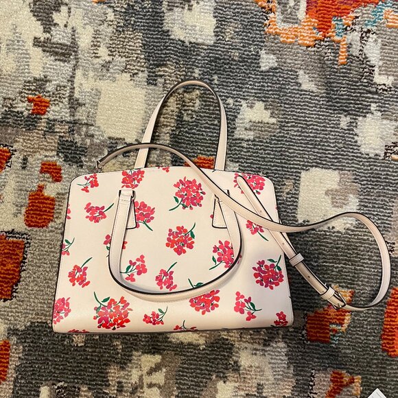 Kate Spade Perry Floral Medium Satchel - Fresh Peach - Picture 10 of 13